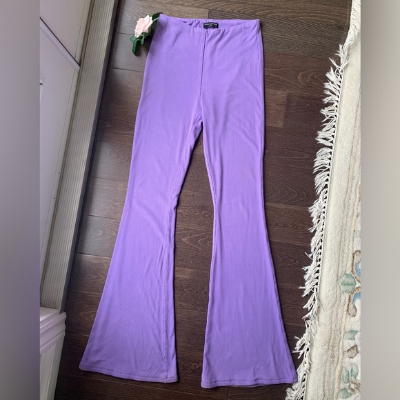 Naked Wardrobe Heavyweight Ribbed Flared Leggings - Picture 2 of 8